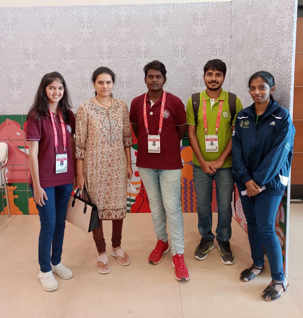 Students and coaches at a tournament