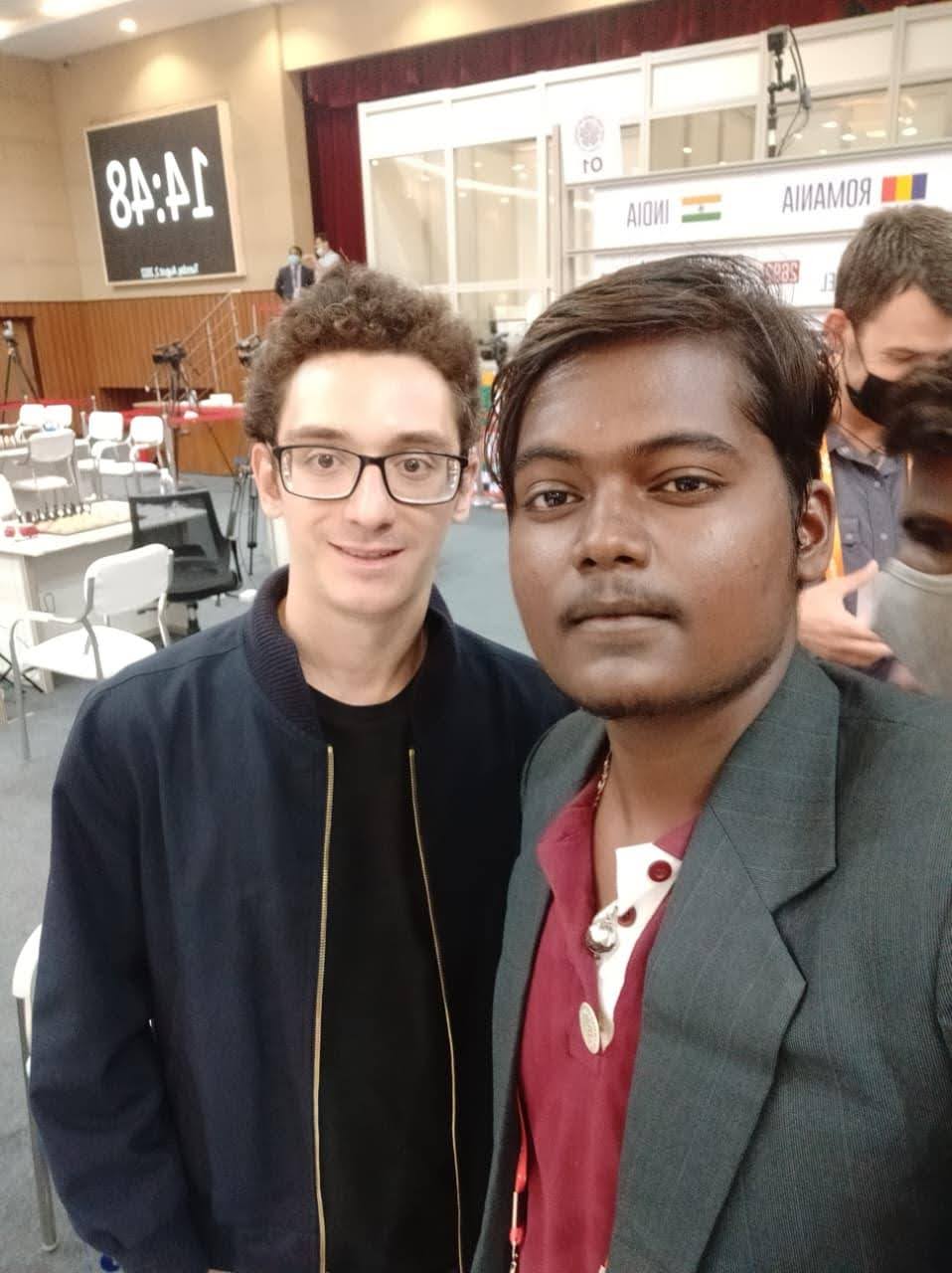 With grandmaster Fabiano Caruana