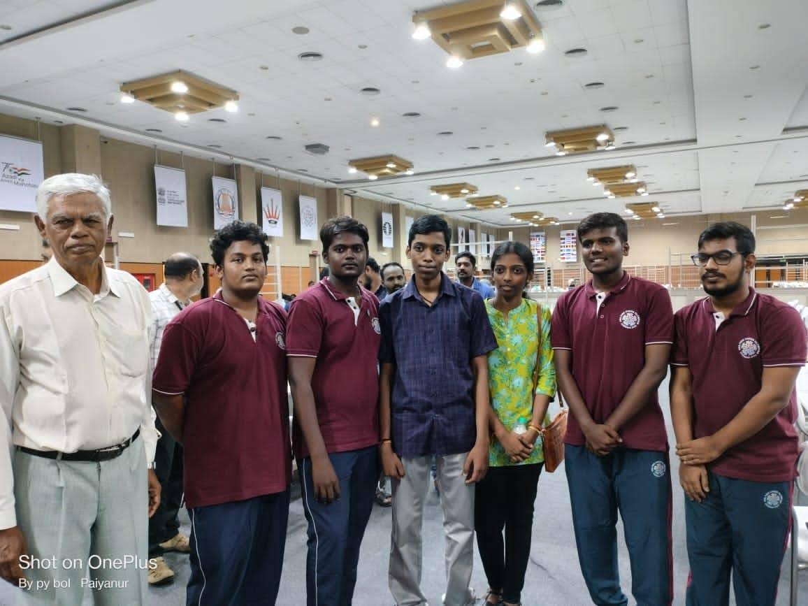 Academy team at a tournament hall