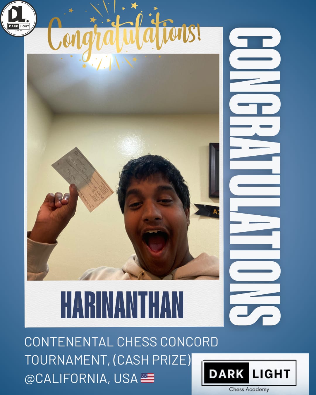 Harinanthan – Continental Chess Concord Tournament, California