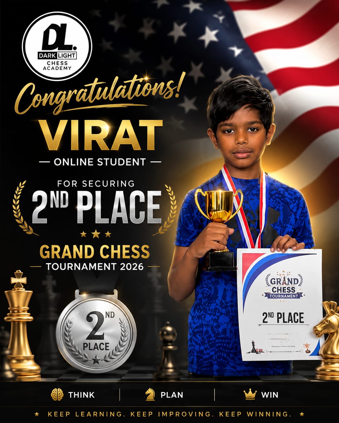 Virat – 2nd place, Grand Chess Tournament 2026
